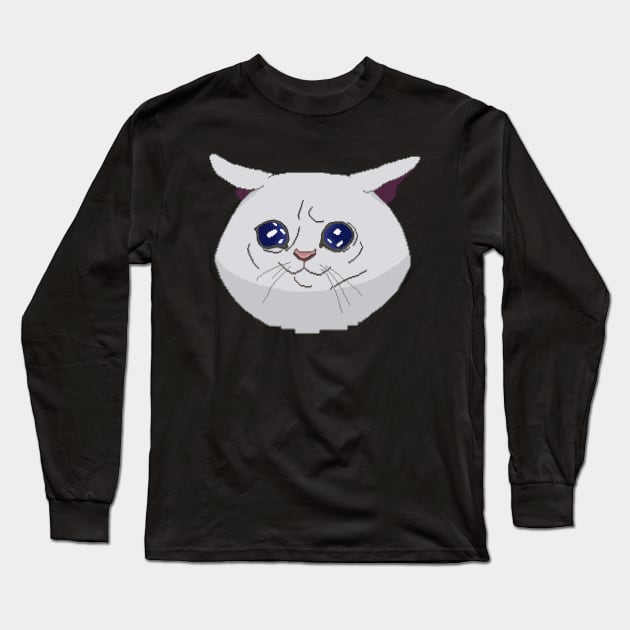 a pixel cat Long Sleeve T-Shirt by NevermindOnArt